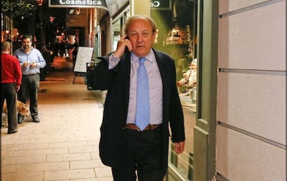José Luis López Sors, este miércoles, llegando a su domicilio de Madrid.