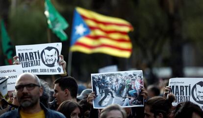 Manifestación convocada por el Sindicat d'Estudiants, el pasado 24 de octubre en Barcelona.