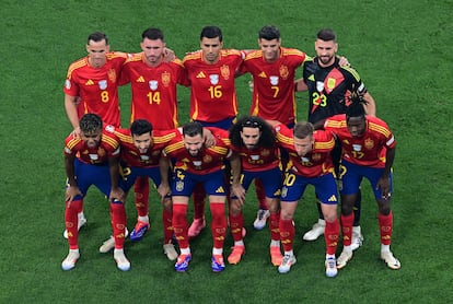 Once inicial de España en la semifinal de la Eurocopa 2024. 