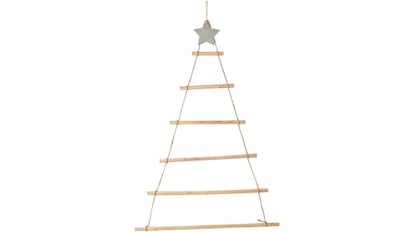 Árbol de Navidad de madera, minimalista y colgante