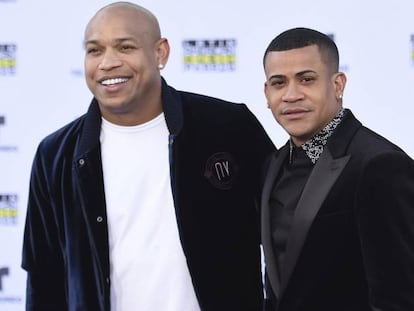 Alexander Delgado y Randy Malcom Martinez de Gente De Zona, en los Latin American Music Awards.