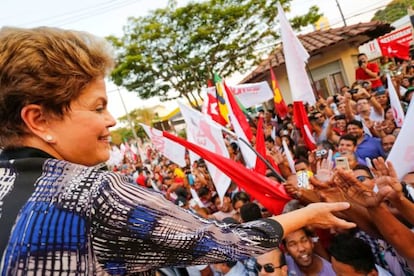 Dilma Rousseff em campanha nesta semana em Minas Gerais.