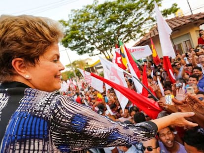 Dilma Rousseff en campaña esta semana en Minas Gerais.