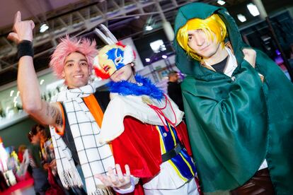 Algunos 'cosplayers' en el primer día del Salón del Manga.