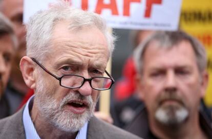 Jeremy Corbyn, durante un acto en Londres, el 18 de agosto.