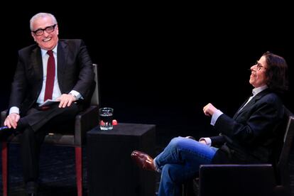 Fran Lebowitz y Martin Scorsese, en conversación en la Brooklyn Academy of Music, en 2014. |