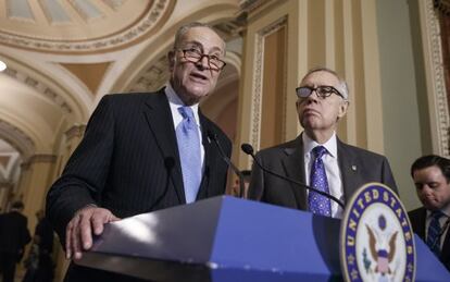 Schumer y Reid son los l&iacute;deres dem&oacute;cratas del Senado