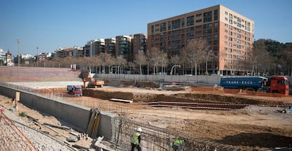 Construcción de viviendas en Madrid.