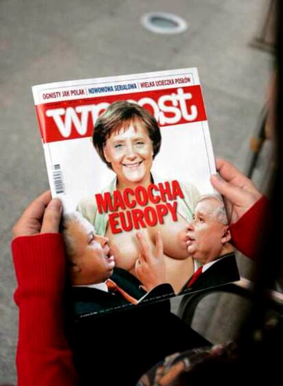 Portada de la revista polaca <i>Wprost</i>: "La matrona de Europa".