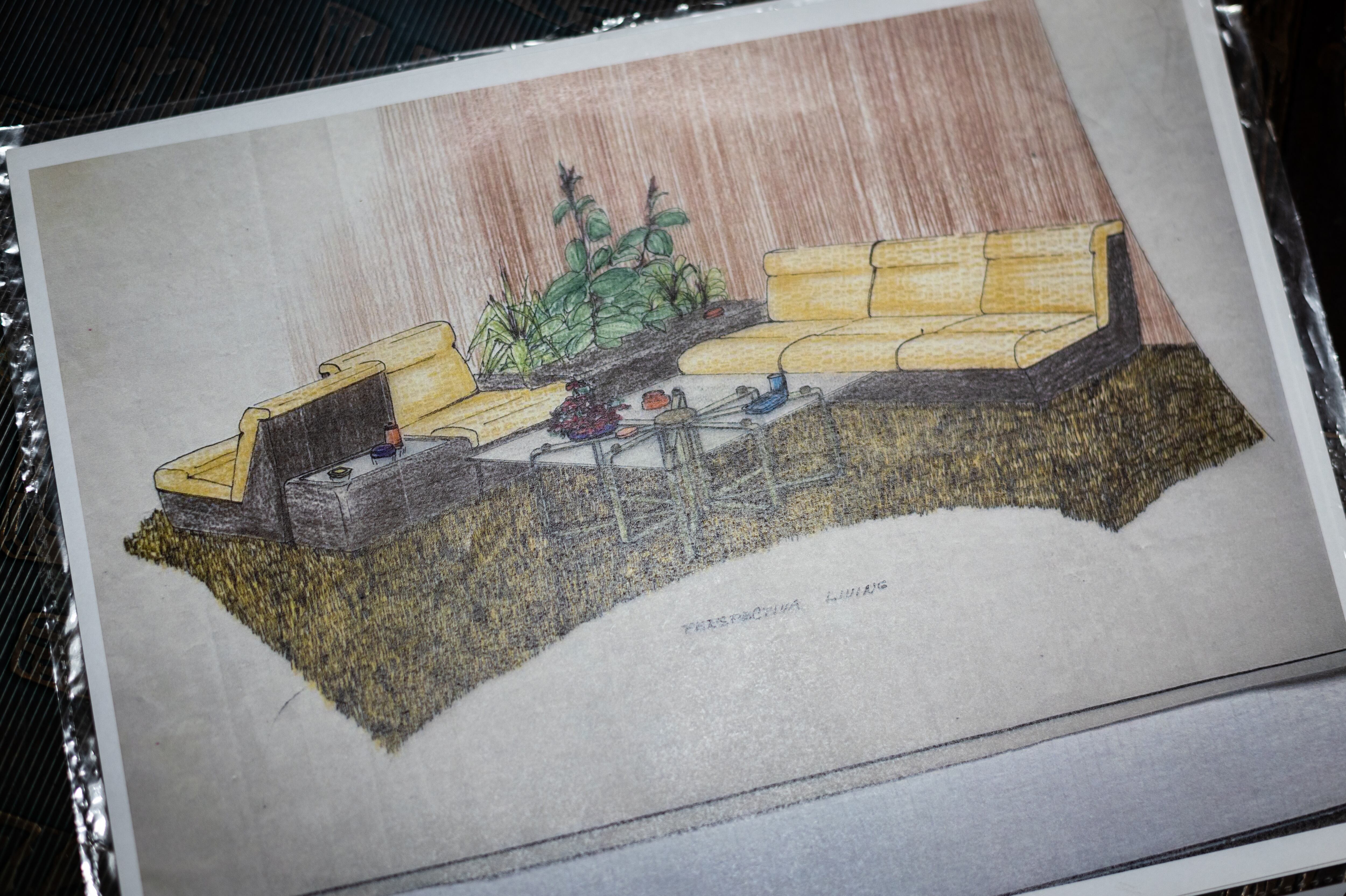 Un boceto de uno de los diseños de Rudi Haymann.