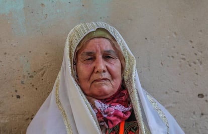 Una mujer palestina en el campo de refugiados Khan Younis de Gaza