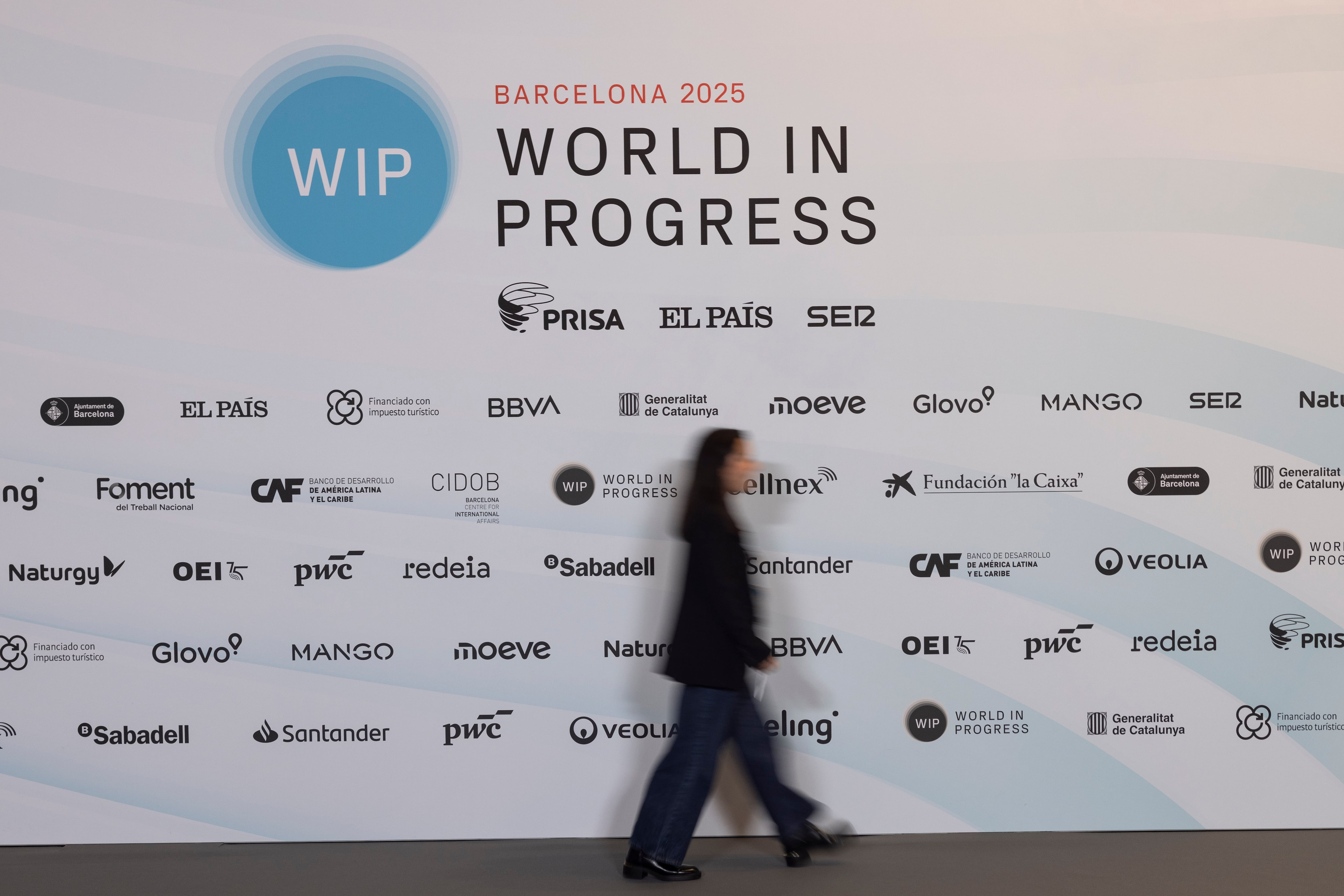 El Palau de Congressos de Catalunya, este domingo, en la víspera del foro del Grupo Prisa.