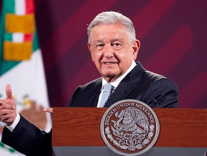 El presidente de México, Andrés Manuel López Obrador, durante una de sus conferencias matutinas.