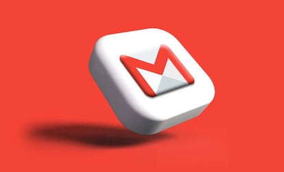 Logo de Gmail con fondo rojo