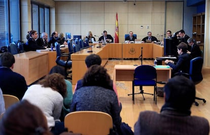 La Sala de Apelación de la Audiencia Nacional, durante la vista del 'caso Alsasua'.