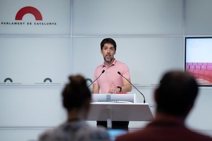 El portavoz de En Comú Podem en el Parlament, David Cid, en una imagen de archivo.