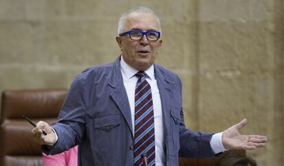 José Sánchez Maldonado en el Parlamento de Andalucía.
