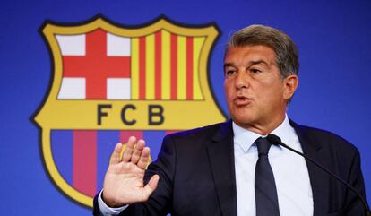 Joan Laporta, presidente del FC Barcelona, en un acto del club.