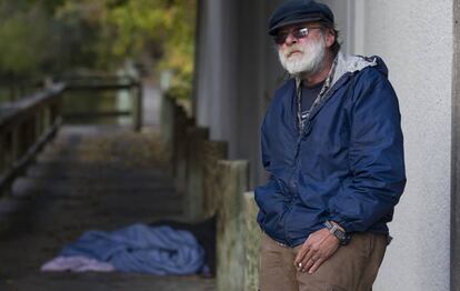 Anthony Ciccone, el hermano mayor de Madonna, en las calles de Michigan en 2011.