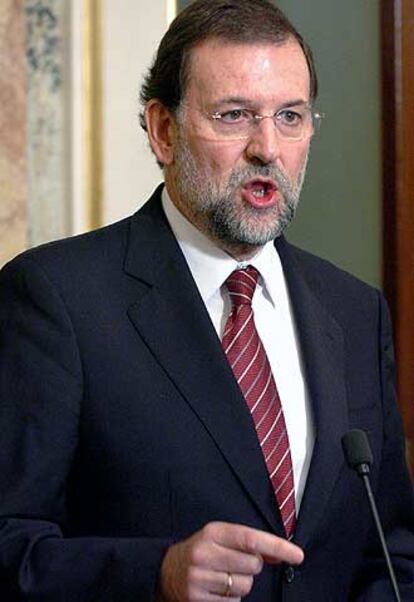 Mariano Rajoy, ayer en el Congreso de los Diputados.