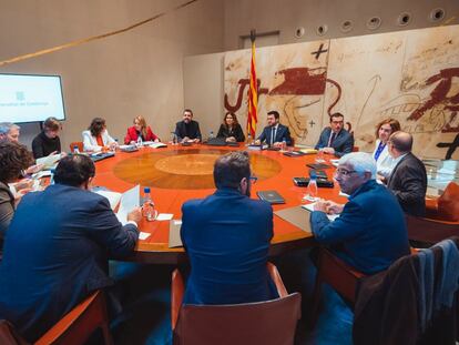 Reunión del Gobierno de la Generalitat el pasado martes, coincidiendo con la celebración del Día de la Constitución.