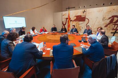 Reunión del Gobierno de la Generalitat el pasado martes, coincidiendo con la celebración del Día de la Constitución.