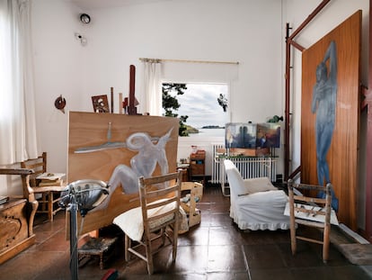 Interior de la casa de Salvador Dali en Port LLigat (Cadaqués).