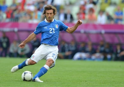 Pirlo, durante el partido contra Espa&ntilde;a.