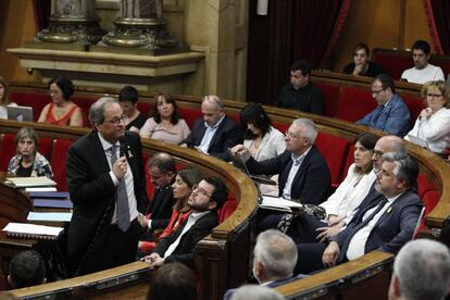 Imatge del ple del Parlament, aquest dimecres.