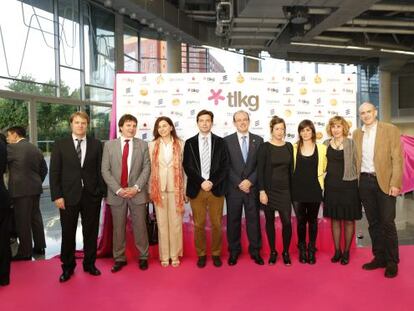 Representantes de las empresas premiadas, en el Palacio Euskalduna.