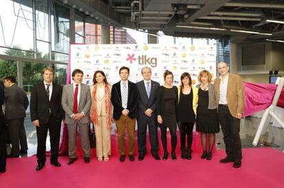 Representantes de las empresas premiadas, en el Palacio Euskalduna.