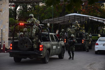 Elementos del ejército en Tuxtla Gutiérrez, Chiapas, el 20 de junio de 2023