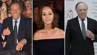 Julio Iglesias, Isabel Preysler y Carlos Falcó.