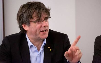 Carles Puigdemont, el domingo en Bruselas.