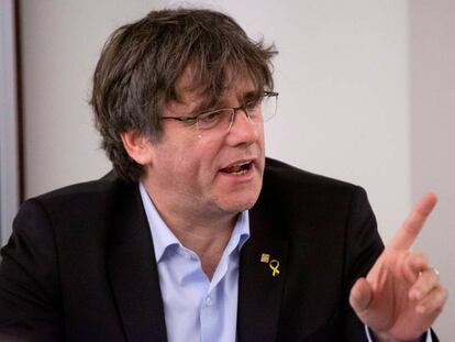 Carles Puigdemont, el domingo en Bruselas.