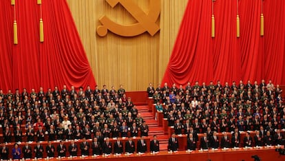 O presidente Xi Jinping na abertura do 19º Congresso do Partido Comunista chinês.