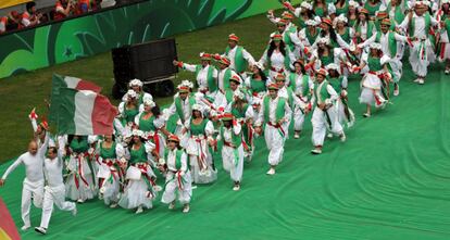 Un momento de la ceremonia en el estadio Nacional de Brasilia.