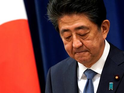 El primer ministro japonés, Shinzo Abe, durante la rueda de prensa, este viernes.