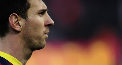 Messi durante el partido ante el Valencia CF