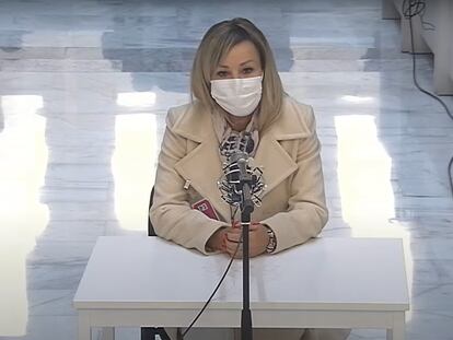 Ana María Cameno, en el banquillo de la Audiencia Nacional, el pasado 29 de marzo.