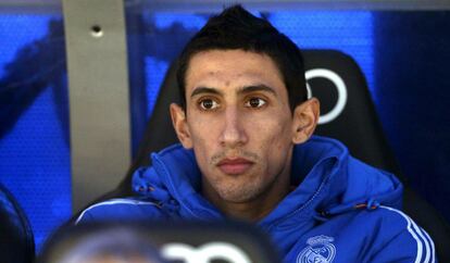 Di María en el banquillo del Real Madrid