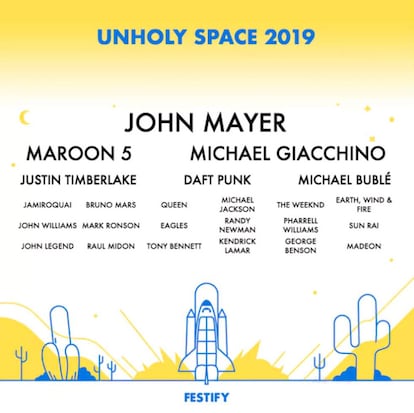 Uno de los carteles generados por Festify