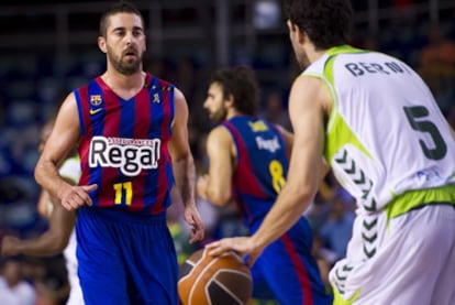 Navarro y Berni Hernández en el último Barça-Unicaja