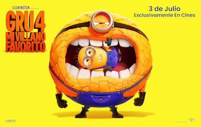 Cartel promocional de la película 'Gru 4 Mi villano favorito', en cines el 3 de julio.