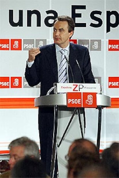 José Luis Rodríguez Zapatero, en un almuerzo con empresarios catalanes.
