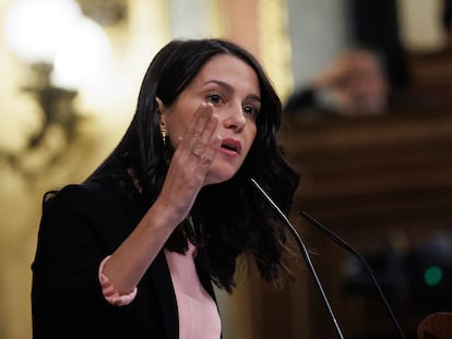 Inés Arrimadas, el pasado jueves, en el Congreso.