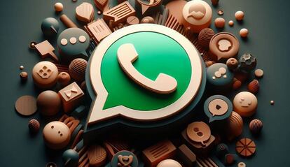 Logo WhatsApp con iconos