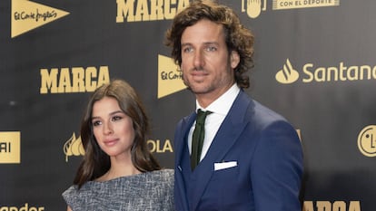 Feliciano Lopez y Sandra Gago, en una fiesta en Madrid en diciembre de 2018.