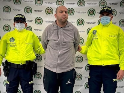 Dayonis Orozco Castillo en custodia de la Policía Nacional de Colombia, este 23 de abril.
