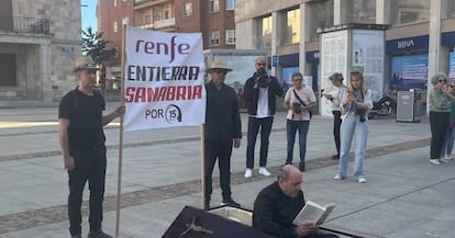 Performance de los vecinos de Sanabria, el pasado día 5 de junio en Zamora.